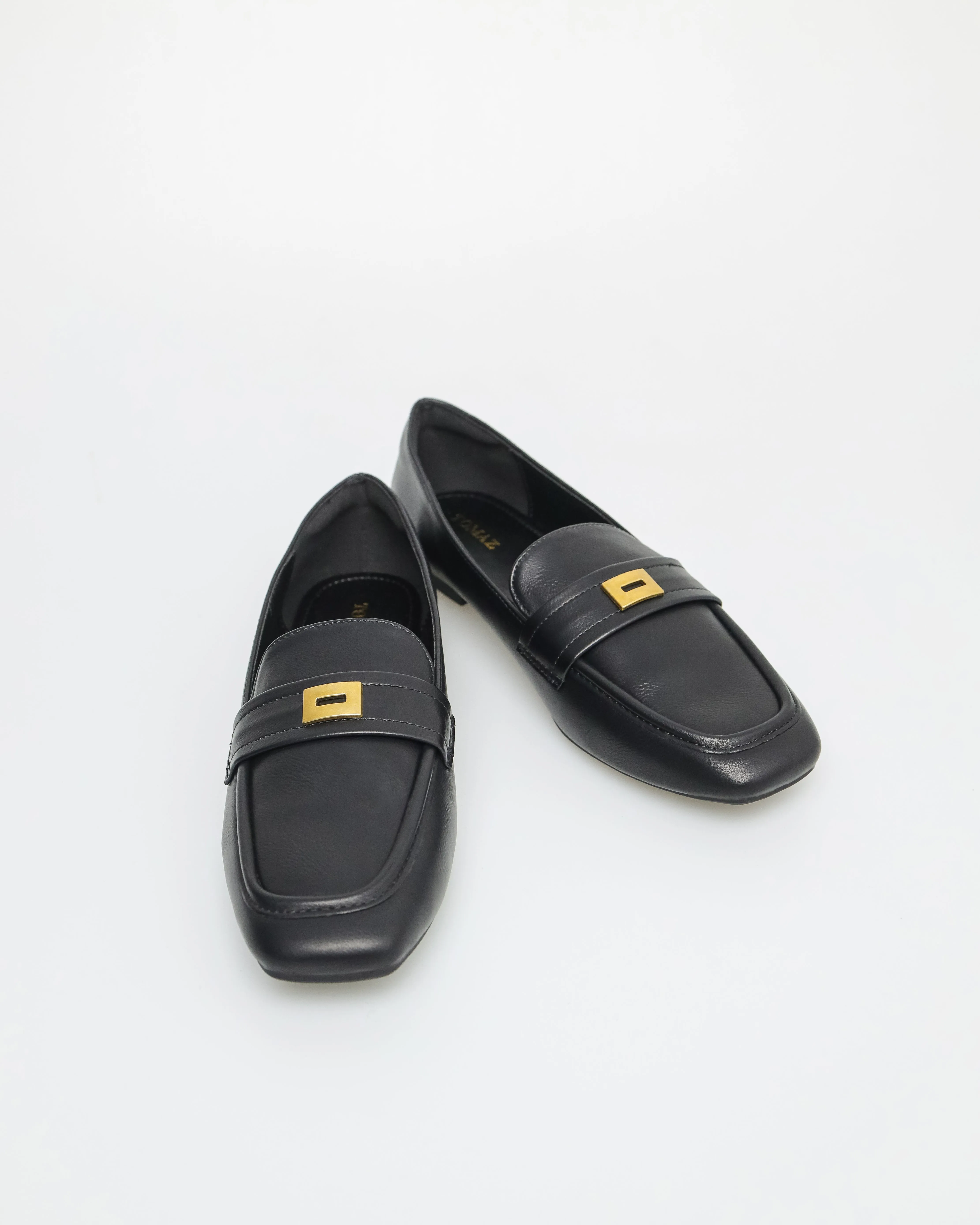Tomaz FL083 Ladies Gold Buckle Flats