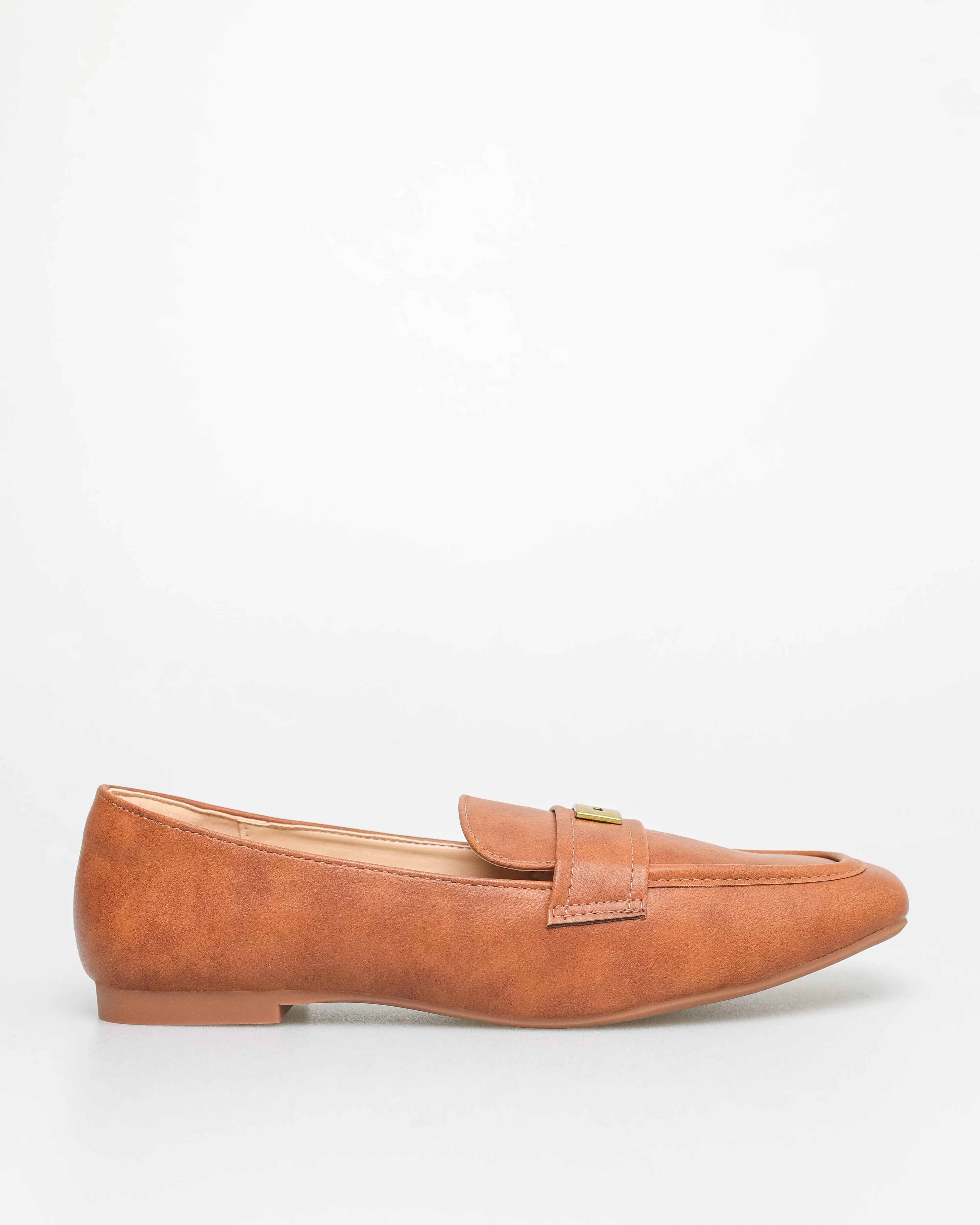 Tomaz FL083 Ladies Gold Buckle Flats