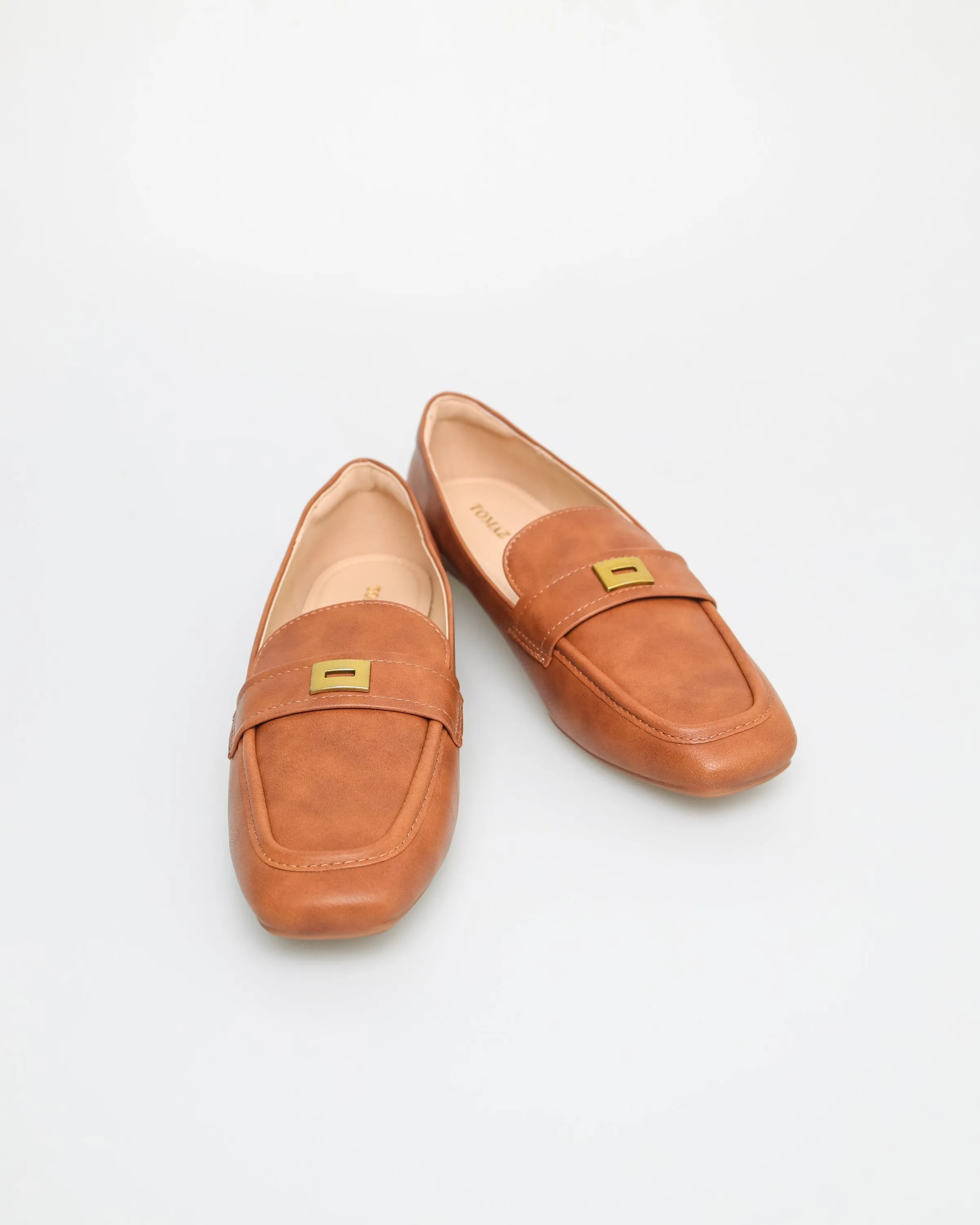 Tomaz FL083 Ladies Gold Buckle Flats