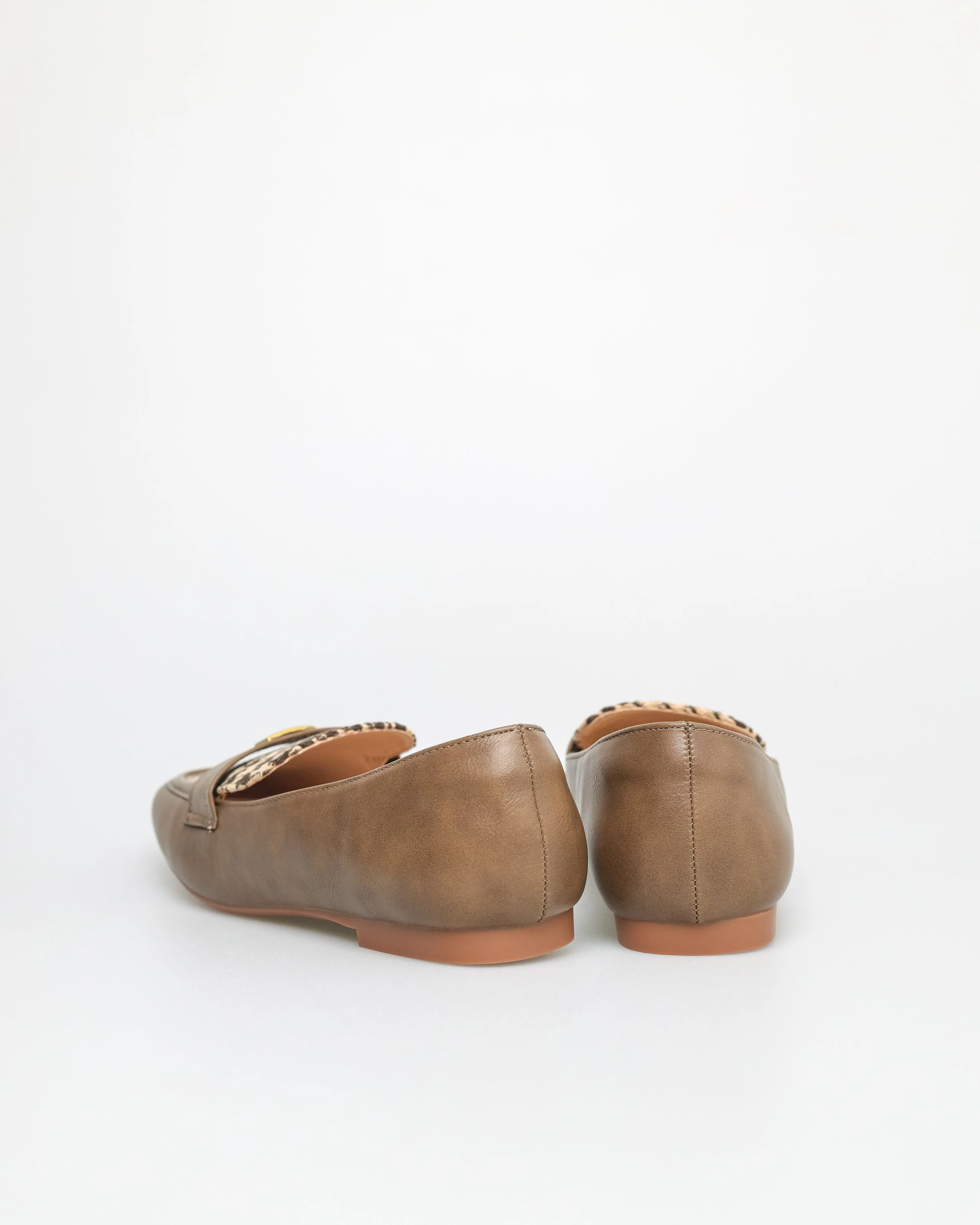 Tomaz FL083 Ladies Gold Buckle Flats