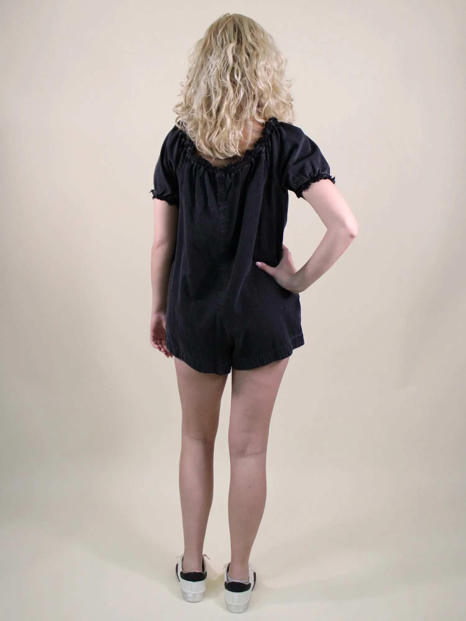 We The Free Daisy Denim Babydoll Romper