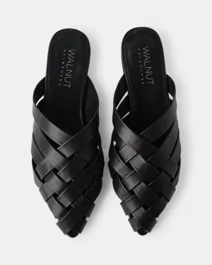 Willow Leather Mule - Black