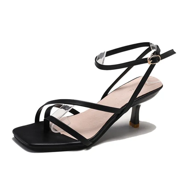 Women Pumps Summer Stiletto Ankle Strap Shoes Rome Sandals Woman Sexy Open Toe Party Sandals Fashion High Heel Ladies Shoes 2020