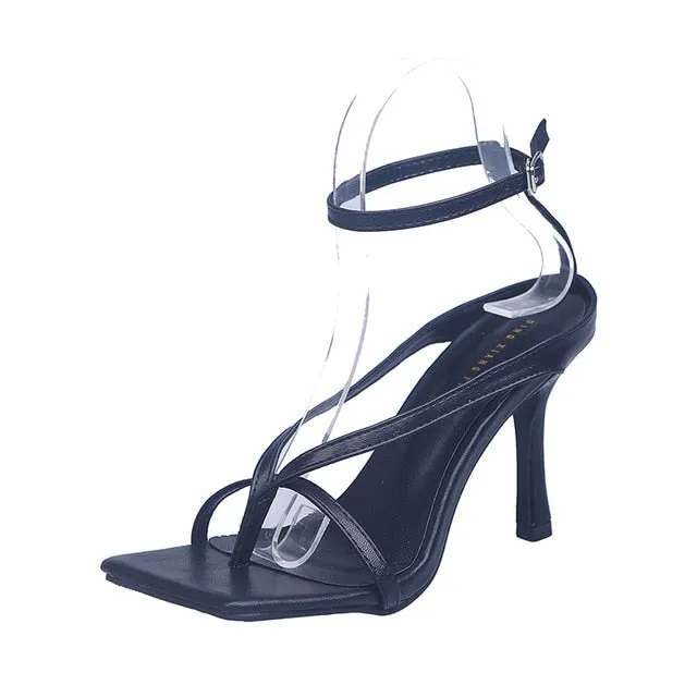Women Pumps Summer Stiletto Ankle Strap Shoes Rome Sandals Woman Sexy Open Toe Party Sandals Fashion High Heel Ladies Shoes 2020