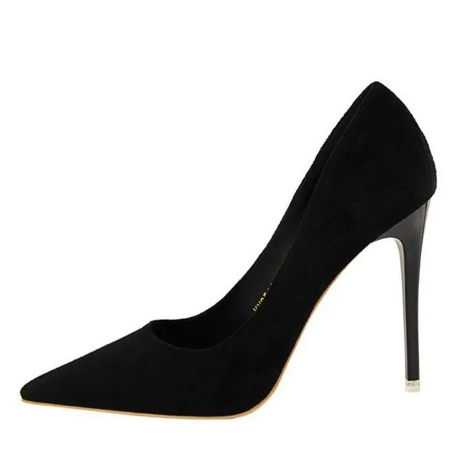Women suede 4 inch heels stilettos high heel prom heels