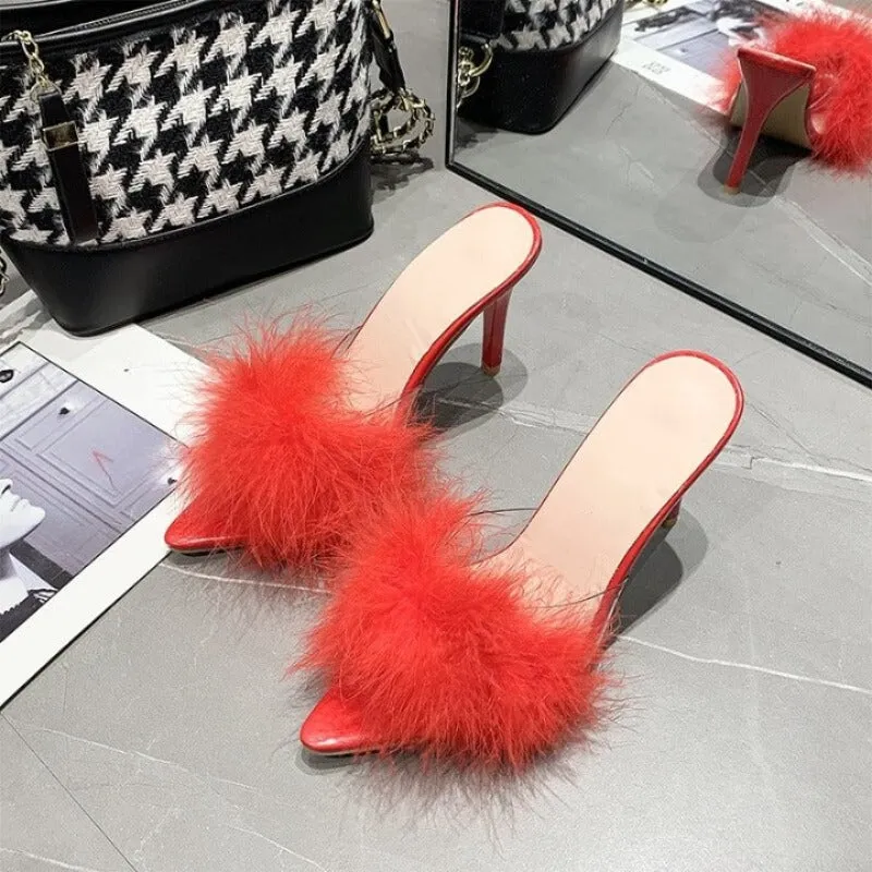 Women's High Heels Fur Style