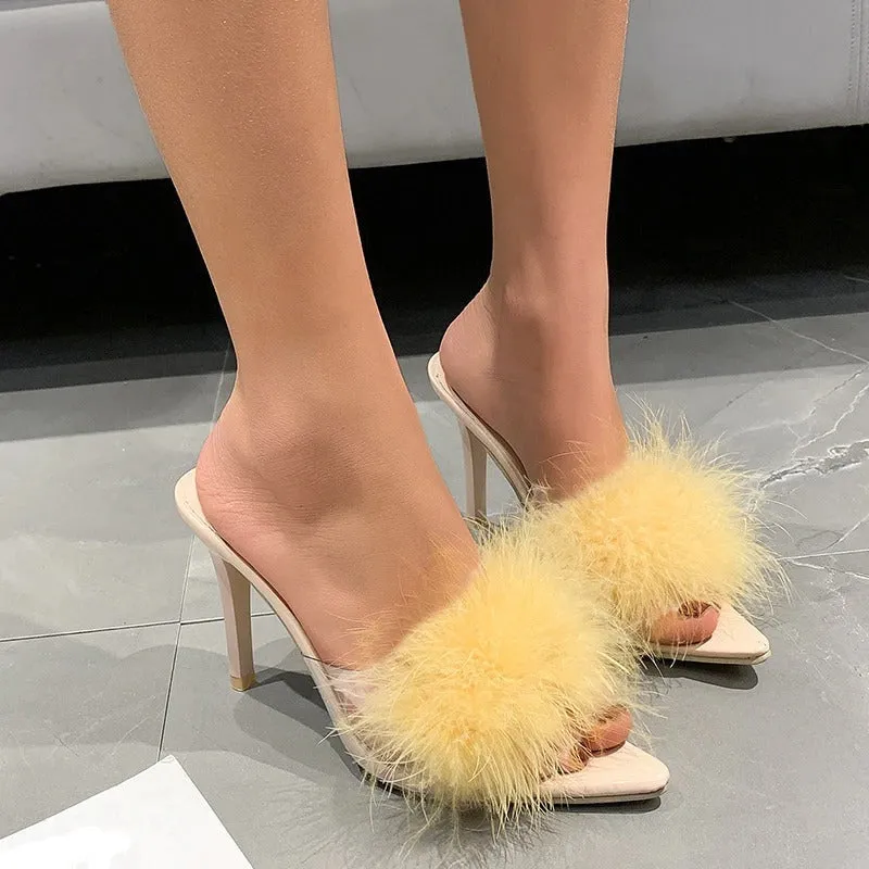 Women's High Heels Fur Style