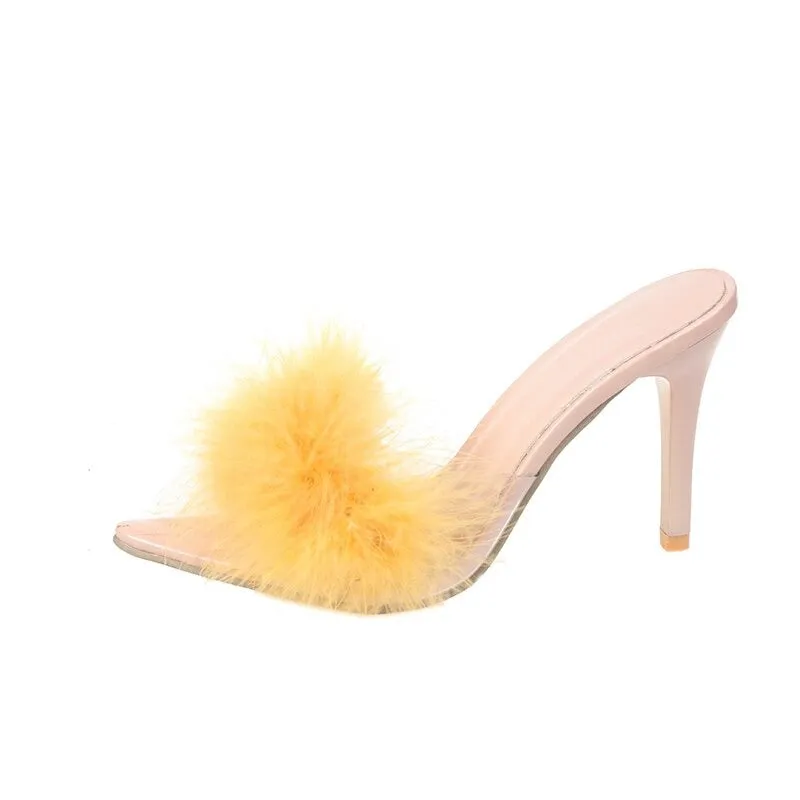 Women's High Heels Fur Style