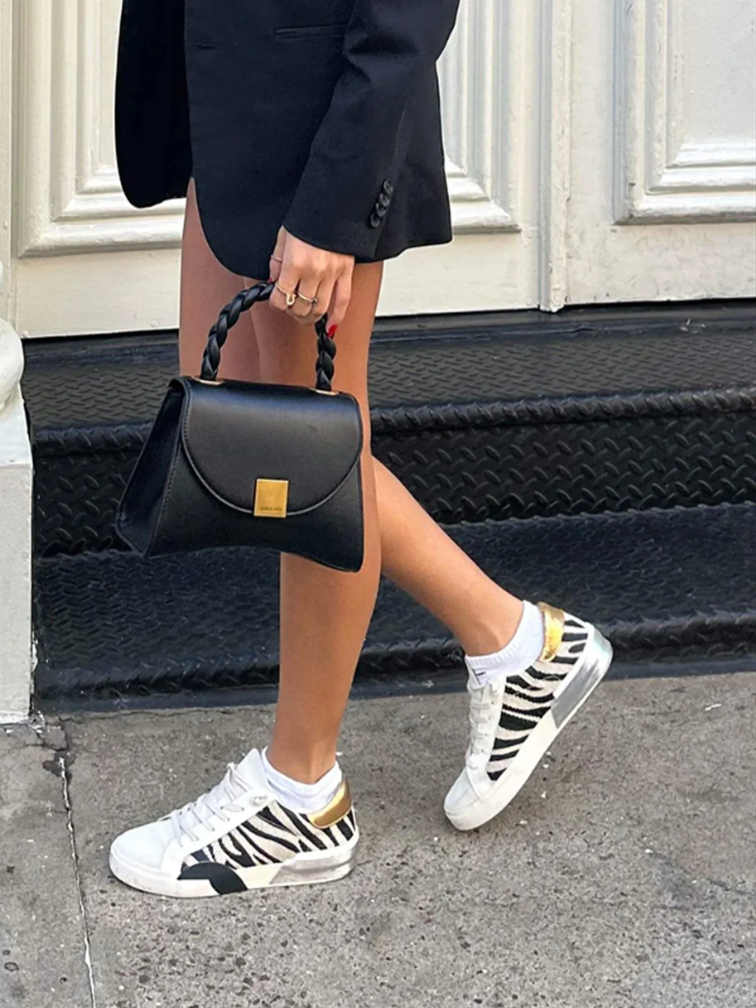 Zina Zebra Fabric Sneaker